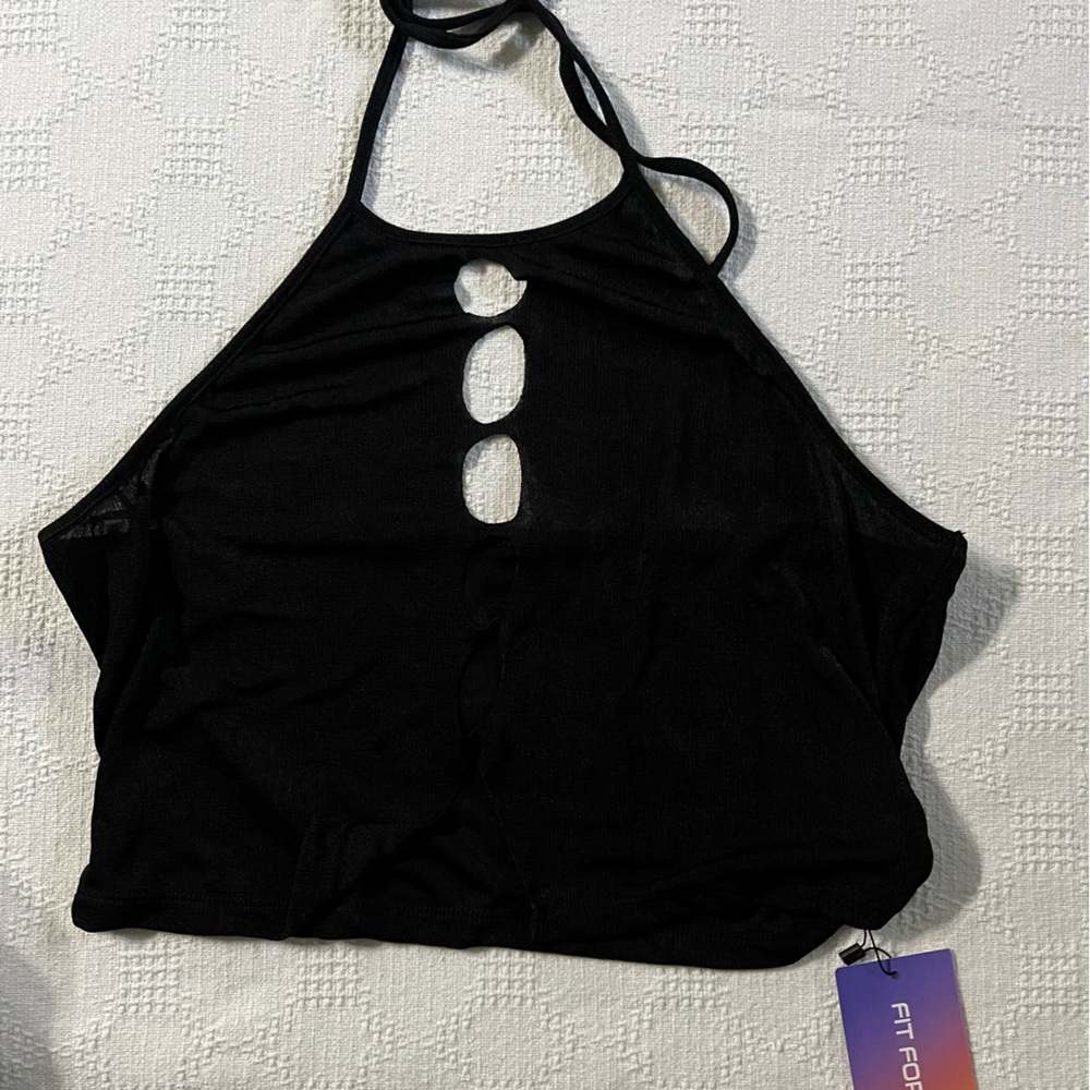 NWT sheer cut out top